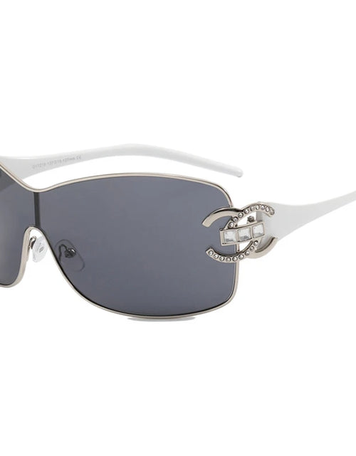 Load image into Gallery viewer, Luxury Rhinestone Oversized One - Piece Frame Y2K Women's Sunglasses Trendy Brand  Eyewear UV400
