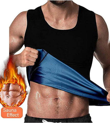 Men Sauna Sweat Vest  Body Shapers Waist Trainer Slimming Shapewear Tank Tops Effect Fat Burning Gym Training Running Sweatshirt