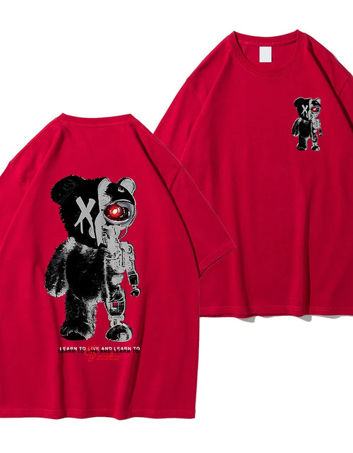 Load image into Gallery viewer, Half A Ted Bear, Half A Robotic Bear Printed Mens Tshirt
