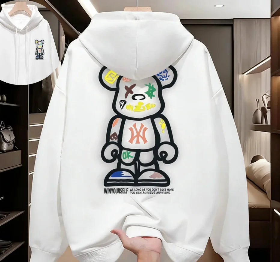 2026 New Design Men's Hooded Sport Shirt - Spring- Casual Fashionable Loose Fit Cool
