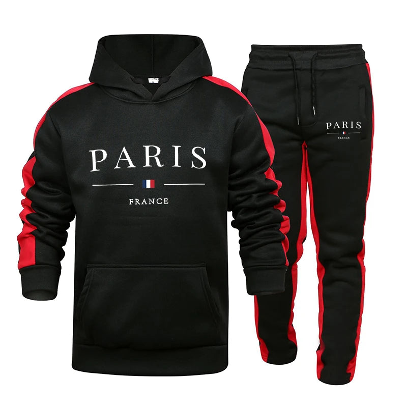 PARIS....Men Two Piece Outdoors Men Tracksuit Set
