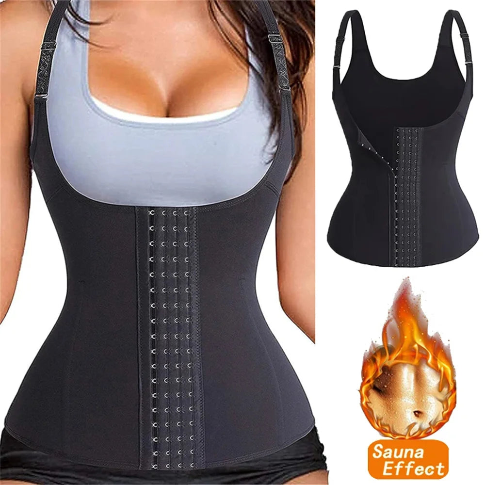 Women Shapewear Underbust Corset Body Shaper Latex Waist Trainer Steel Boned Corset Vest Waist Trainer Girdle Sport Workout