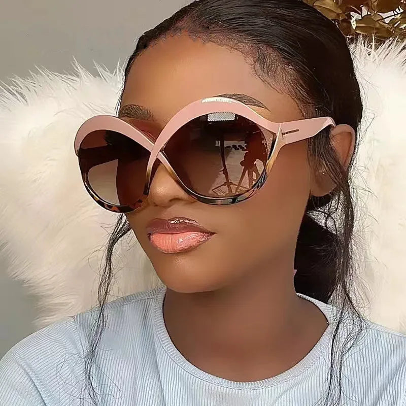 New Oversized Circular Frame Sunglasses Women