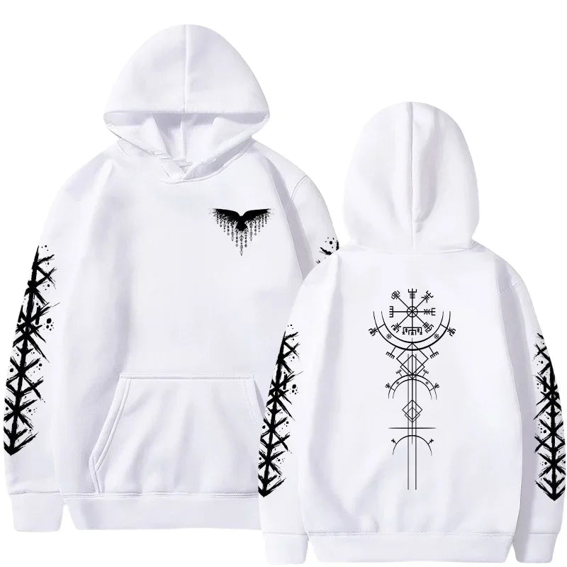 Men's Hoodie High Grade Ancient Viking Rune Pattern Sweatshirt Male