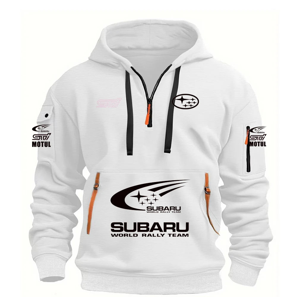 2026 New SUBARU Racing Men's Hooded Pocket Hooded Sports Fleece Hoodie