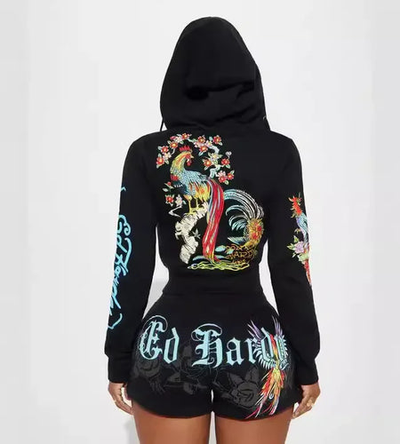 Cross-Border Style Women's Spring Summer Fashion Casual Short Set