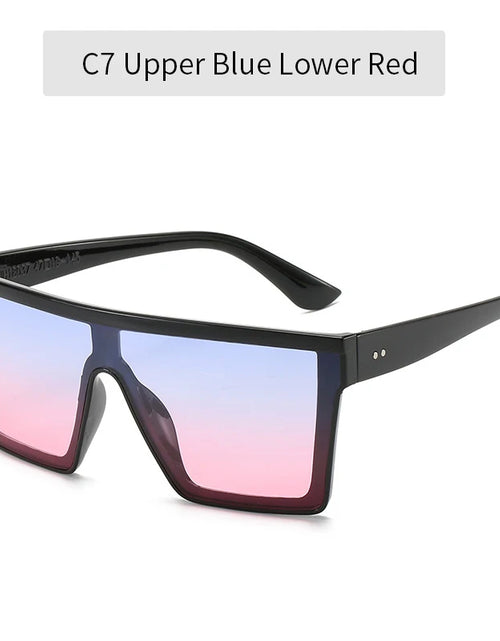 Load image into Gallery viewer, 2023 Vintage Male Flat Top Sunglasses Men Brand Black Square Shades UV400 Gradient
