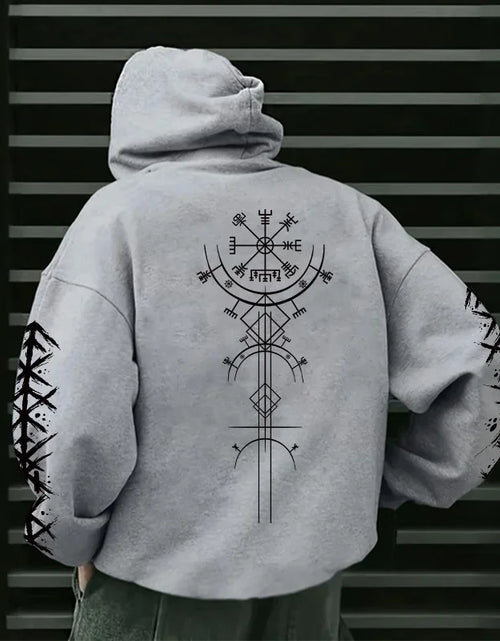 Load image into Gallery viewer, Men's Hoodie High Grade Ancient Viking Rune Pattern Sweatshirt Male
