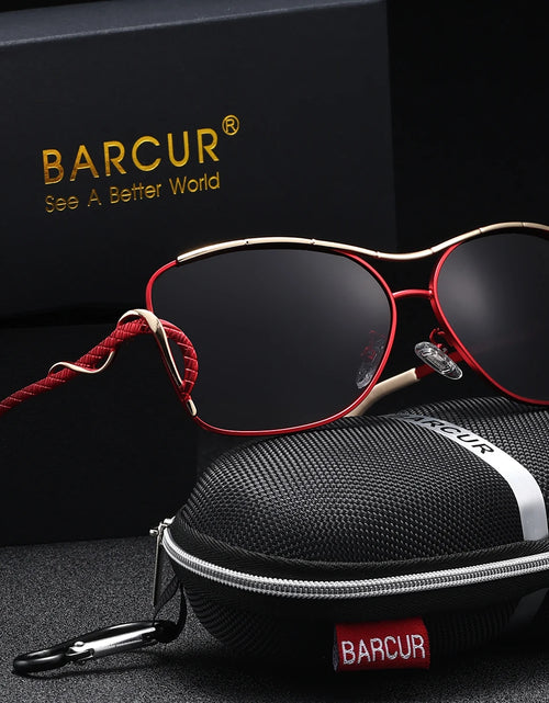 Load image into Gallery viewer, BARCUR Women's UV400 Polarized Sunglasses Vintage Metal Casual Fashion Eyewear with Stainless Steel Frame
