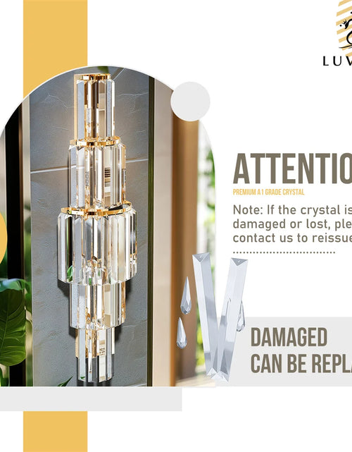 Load image into Gallery viewer, LUVODI Luxury Crystal Wall Lamp 3-Layer Wall Crystal Sconce Light E14 Led Corn Lights
