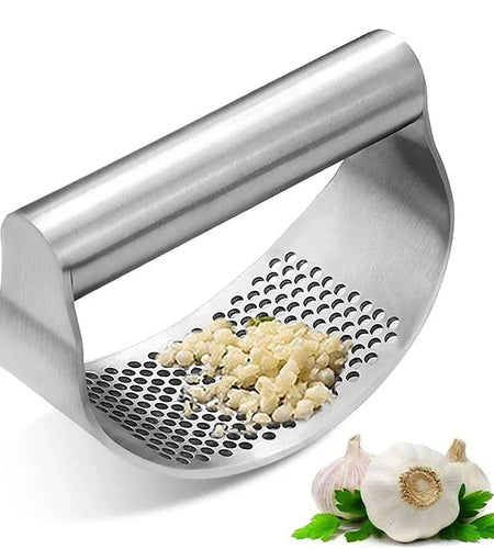 Multi-function Manual Garlic Press Stainless Steel Garlic Presse Curved Garlic Grinding Slicer Chopper Home Cooking Gadgets Tool