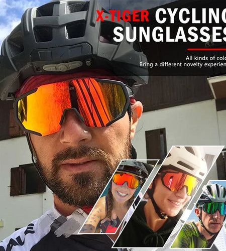 X-TIGER Polarized Photochromic Cycling Glasses Men's Bike Eyewear UV400 Road MTB Bicycle Goggles with 3/5 Lenses Sports Sunglasses