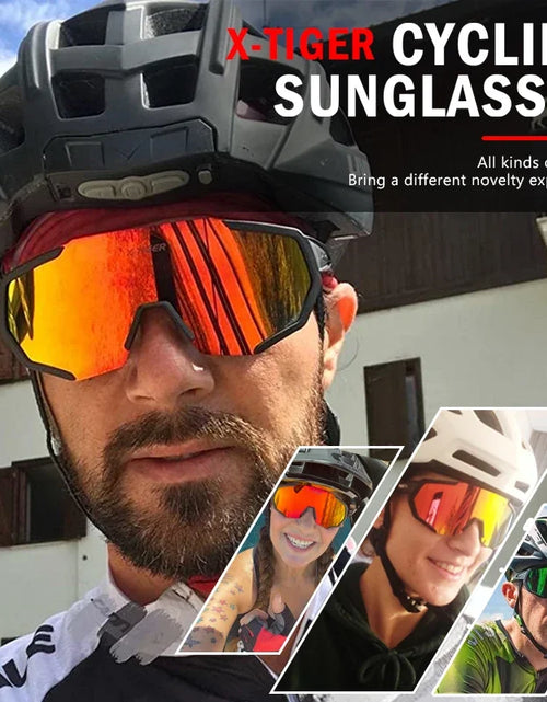 Load image into Gallery viewer, X-TIGER Polarized Photochromic Cycling Glasses Men's Bike Eyewear UV400 Road MTB Bicycle Goggles with 3/5 Lenses Sports Sunglasses

