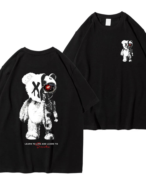 Load image into Gallery viewer, Half A Ted Bear, Half A Robotic Bear Printed Mens Tshirt
