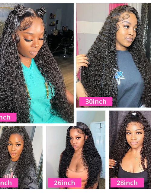 Load image into Gallery viewer, 13x4 Jerry Curly Lace Front Wig Deep Kinky Curly Human Hair Wigs Brazilian 4x4 HD Transparent Lace Frontal Closure Wig For Women
