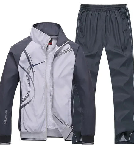 Men Sportswear New Spring Tracksuit 2 Piece Sets Sports  Fashion  Clothing Size L-5XL