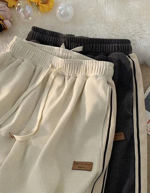 Load image into Gallery viewer, 2025 New Baggy Striped Corduroy Sweatpants  Men Casual
