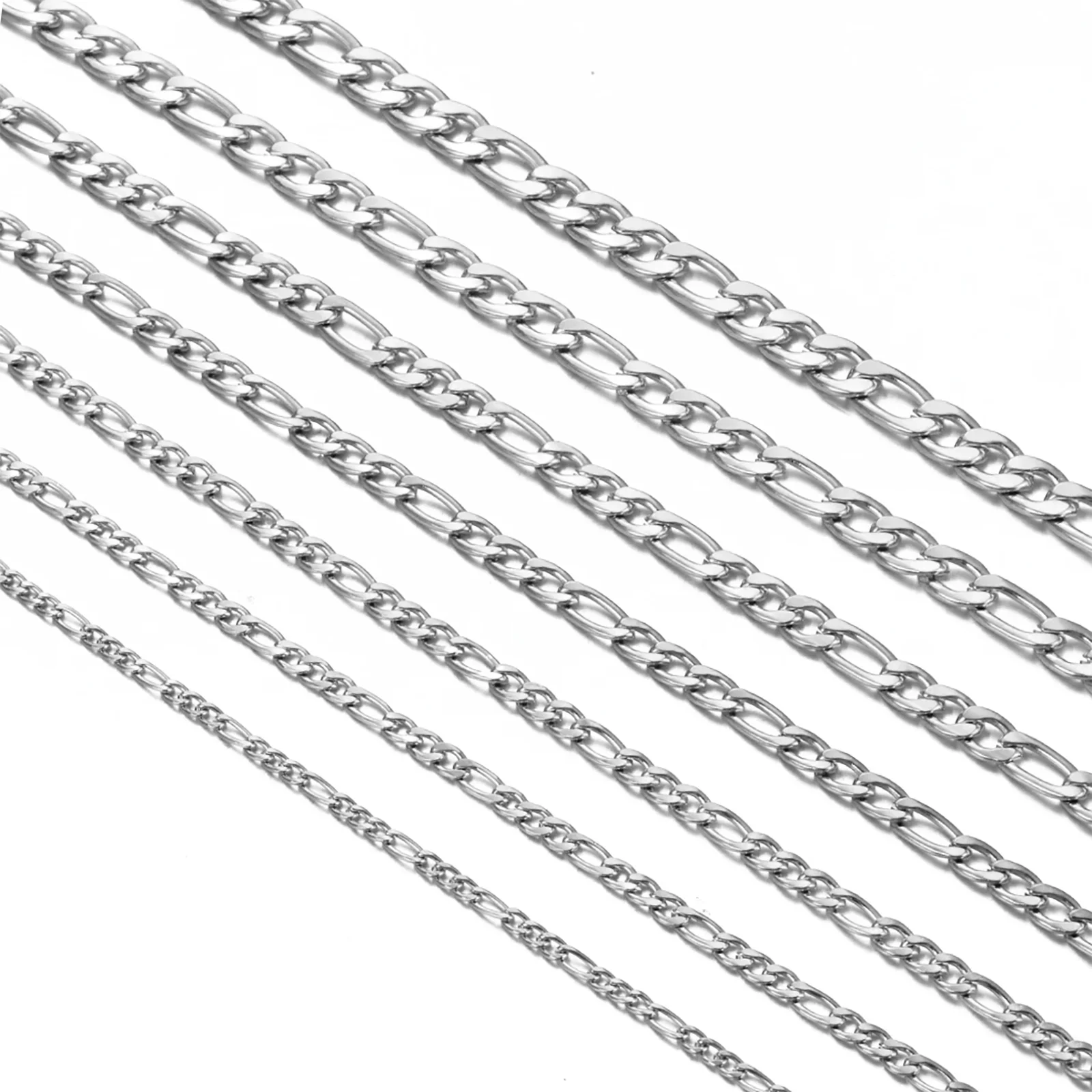 Wholesale 925 Sterling Silver Necklace 2-12mm Width 40-75cm Long Chain Lobster Clasp Men and Women E