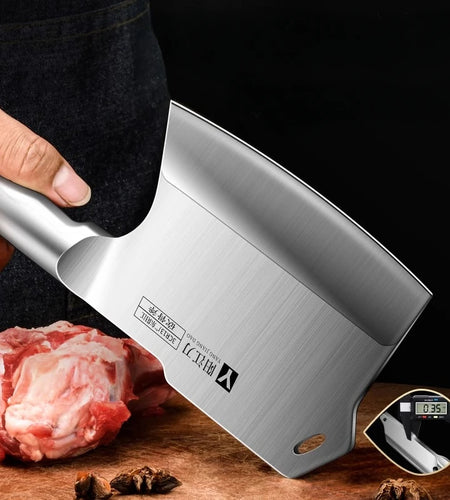 Forged Bone Cutting Knife Stainless Steel Special Kitchen Knife for Bone Chopping Short Blade Handle Length 14cm
