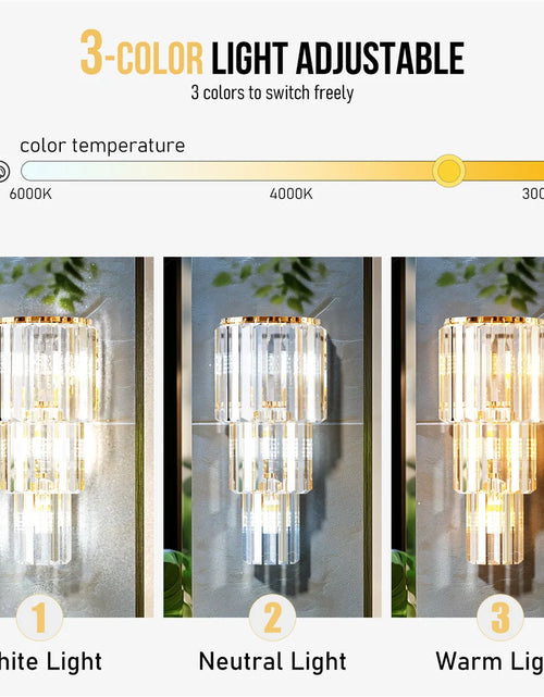 Load image into Gallery viewer, LUVODI Luxury Crystal Wall Lamp 3-Layer Wall Crystal Sconce Light E14 Led Corn Lights
