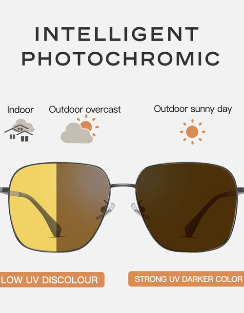 Load image into Gallery viewer, CAPONI Day Night Vision Sunglasses For Men Photochromic Brown Driving Yellow Sun Glasses Original Design UV400 Eyewear
