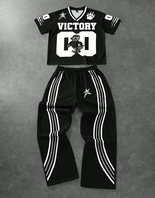 Load image into Gallery viewer, 2026 Summer Men's Short Sleeved Pants 2-Piece Set With Letter Printing Casual Set
