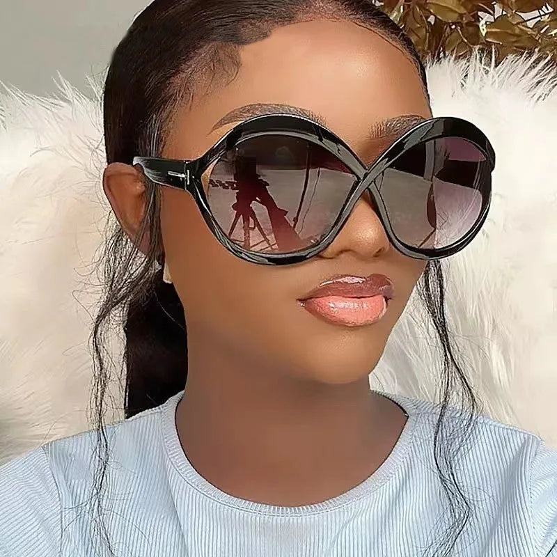 New Oversized Circular Frame Sunglasses Women