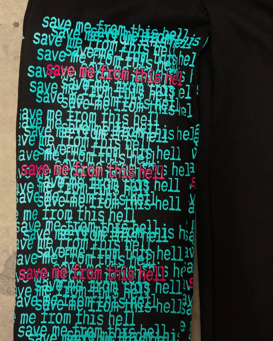 Men's Retro Double Waist Casual Streetwear Pants Hip-Hop Gothic Harajuku Loose Fit Y2K Letter Pattern Sports Trousers