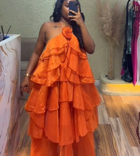 Women Sleeveless Ruffles Loose Smock Strap Maxi Long Sexy Dress