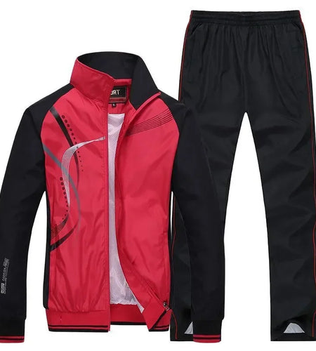 Men Sportswear New Spring Tracksuit 2 Piece Sets Sports  Fashion  Clothing Size L-5XL