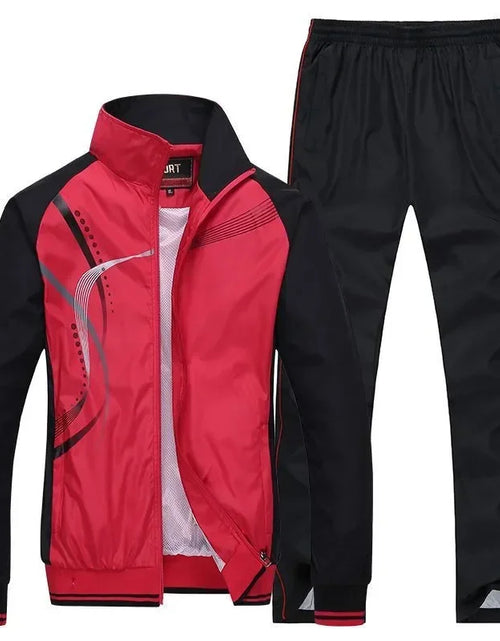 Load image into Gallery viewer, Men Sportswear New Spring Tracksuit 2 Piece Sets Sports  Fashion  Clothing Size L-5XL
