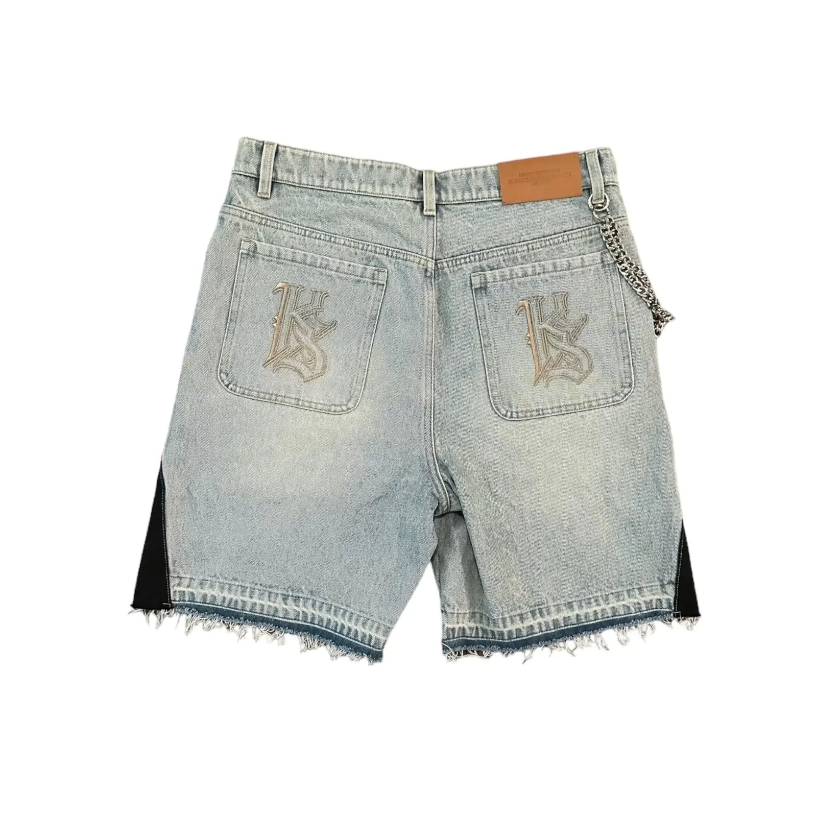 Y2K Men Hop Cartoon Graphics Loose Camo and Denim Casual Shorts
