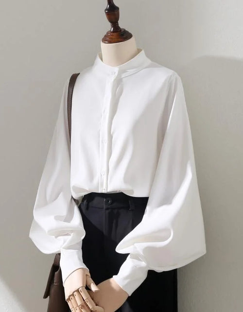 Load image into Gallery viewer, Woman Spring Autumn Style Blouses Shirt Lady Long Lantern Sleeve
