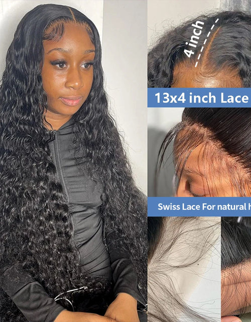 Load image into Gallery viewer, 13x4 Jerry Curly Lace Front Wig Deep Kinky Curly Human Hair Wigs Brazilian 4x4 HD Transparent Lace Frontal Closure Wig For Women
