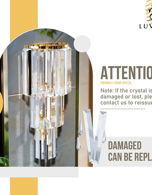 Load image into Gallery viewer, LUVODI Luxury Crystal Wall Lamp 3-Layer Wall Crystal Sconce Light E14 Led Corn Lights
