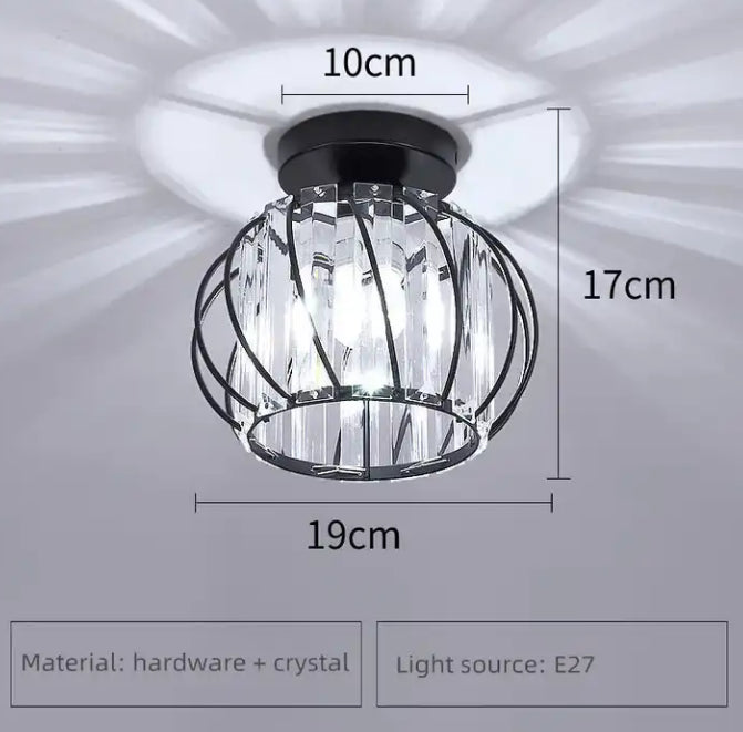 Luxury Hallway Corridor Lamp Lighting Fixtures Crystal Ceiling Lamp Flush Mount Modern Design Crystal Chandelier