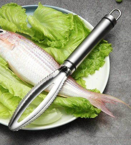 Stainless Steel Fish Scales Scraper Grater Eco-Friendly Kitchen Tool for Fast Cleaning And Bone Tweezers Seafood Gadget