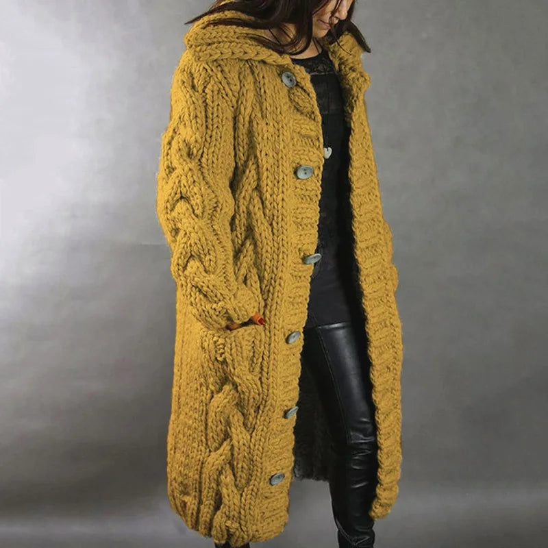 Women's Sweater New Cardigan Large Size Sweater Coat Casual Loose  Fashion Turn Down Collar Knitted Long Coats