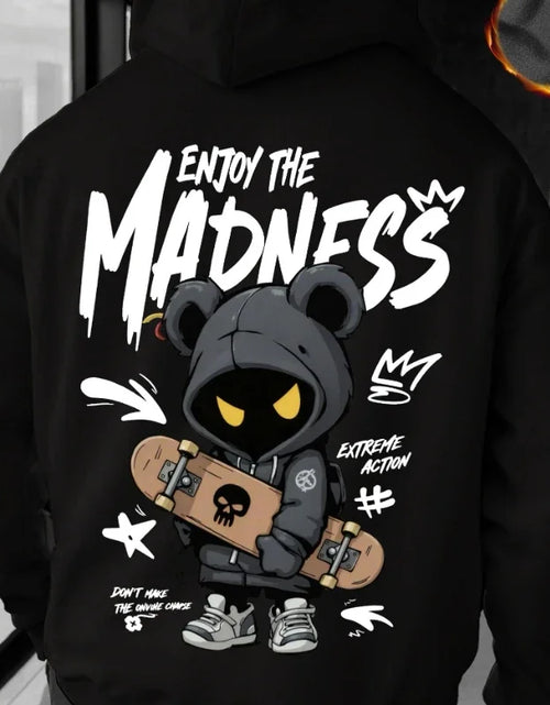 Load image into Gallery viewer, 2026 Men's Casual Street Hooded Sweatshirt-Hand-painted Cartoon Human Figure Letter Pattern Printed Hoodie
