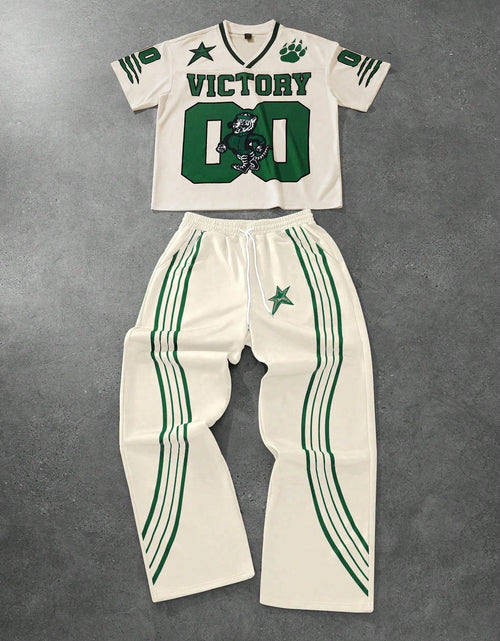Load image into Gallery viewer, 2026 Summer Men's Short Sleeved Pants 2-Piece Set With Letter Printing Casual Set
