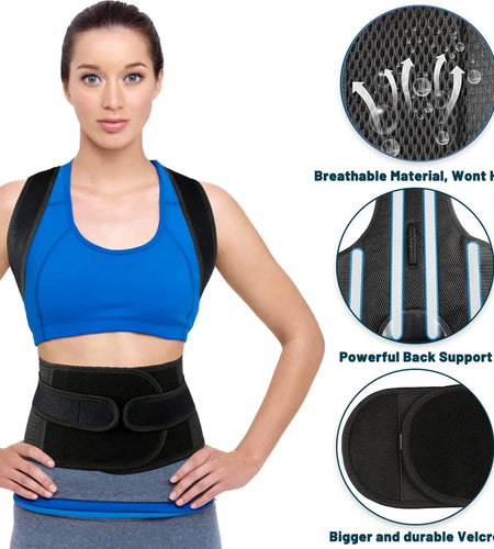 Back Brace Posture Corrector for Women & Men, Back Straightener, Scoliosis and Hunchback Correction, Adjustable Posture Trainer