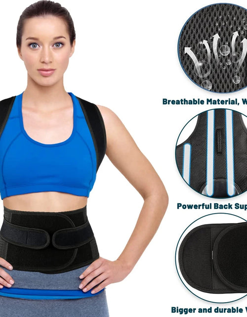Load image into Gallery viewer, Back Brace Posture Corrector for Women &amp; Men, Back Straightener, Scoliosis and Hunchback Correction, Adjustable Posture Trainer
