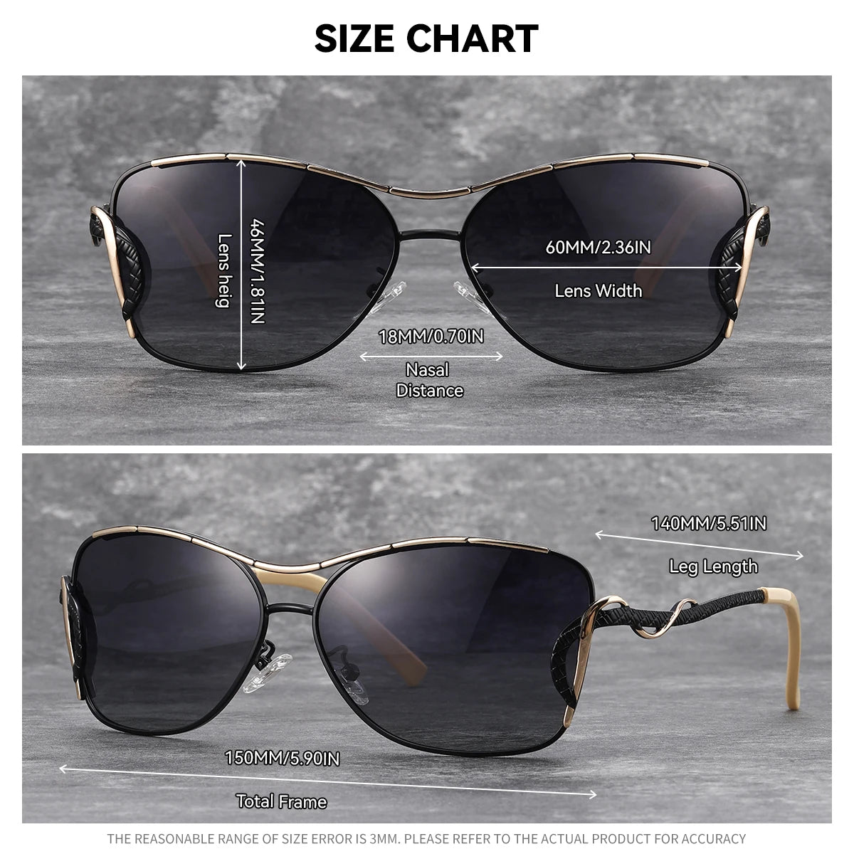BARCUR Women's UV400 Polarized Sunglasses Vintage Metal Casual Fashion Eyewear with Stainless Steel Frame
