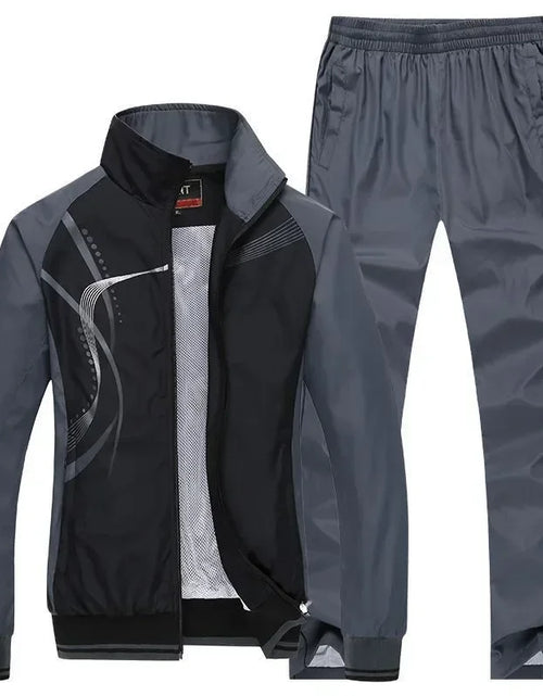 Load image into Gallery viewer, Men Sportswear New Spring Tracksuit 2 Piece Sets Sports  Fashion  Clothing Size L-5XL
