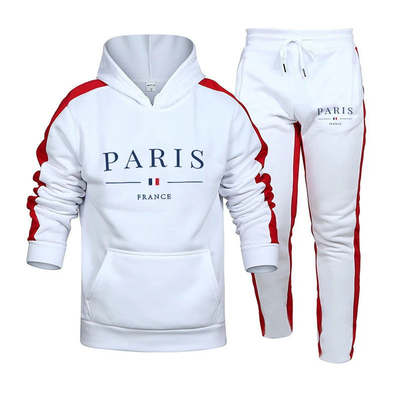PARIS....Men Two Piece Outdoors Men Tracksuit Set