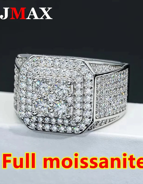 Load image into Gallery viewer, Full Moissanite Diamond Men&#39;s Solid Big Ring
