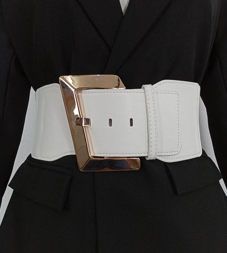 Designer Belts For Women High Quality Wide Stretch Cummerbunds Black Waist Corset Belt Female Plus Size Waistband White