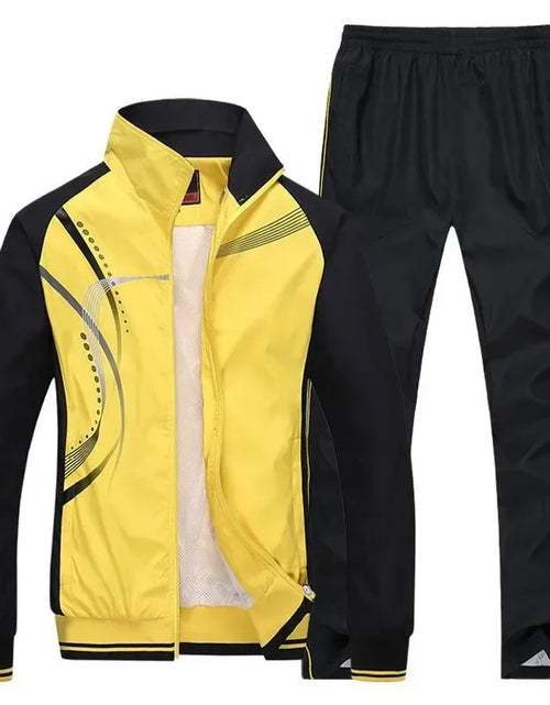Load image into Gallery viewer, Men Sportswear New Spring Tracksuit 2 Piece Sets Sports  Fashion  Clothing Size L-5XL
