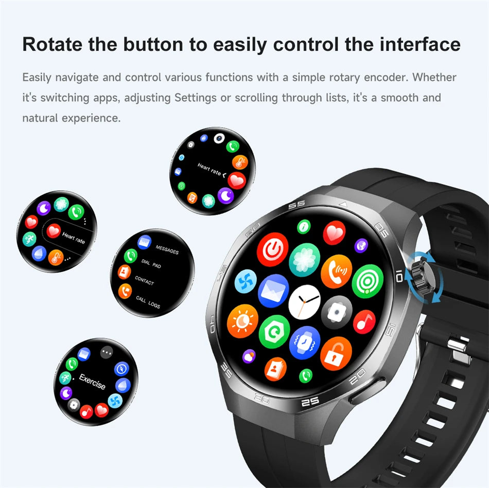 GT5 pro Smart Watch for Men AMOLED HD Screen GPS NFC Heart Rate Bluetooth Call IP68 Waterproof 1.53 Inch Touch Screen Smartwatch