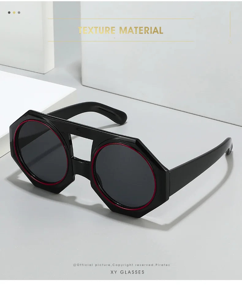 Oversized Round  Sunglasses Women 2025 Luxury Brand